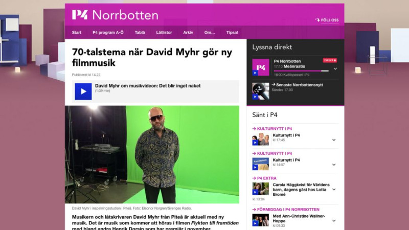 David Myhr on Sveriges Radio P4
