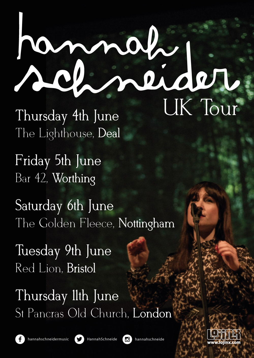 Hannah Schneider June UK Tour Dates