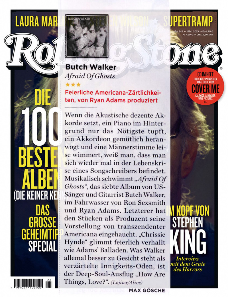 Review: Butch Walker – Afraid Of Ghosts in German Rolling Stone