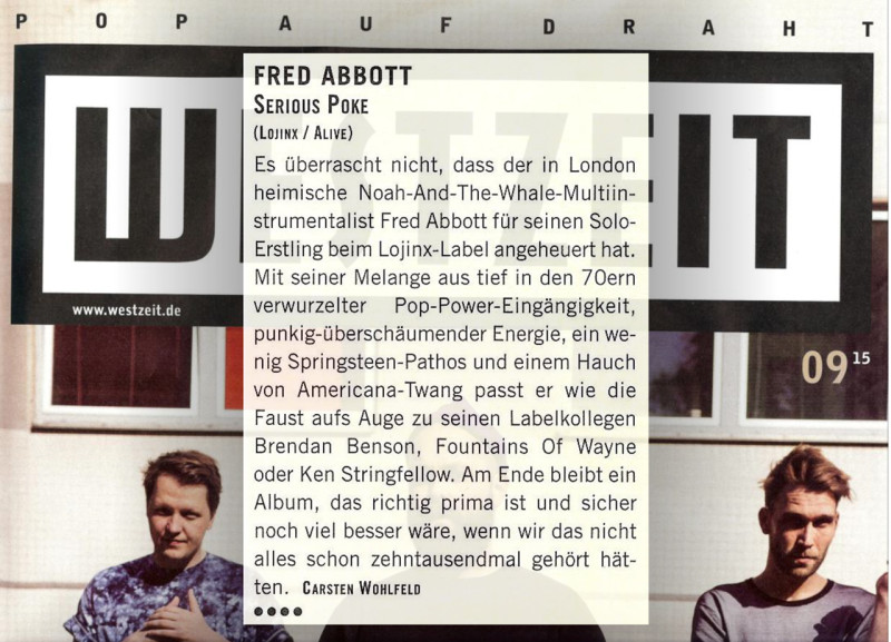 Fred Abbott in Westzeit Magazine