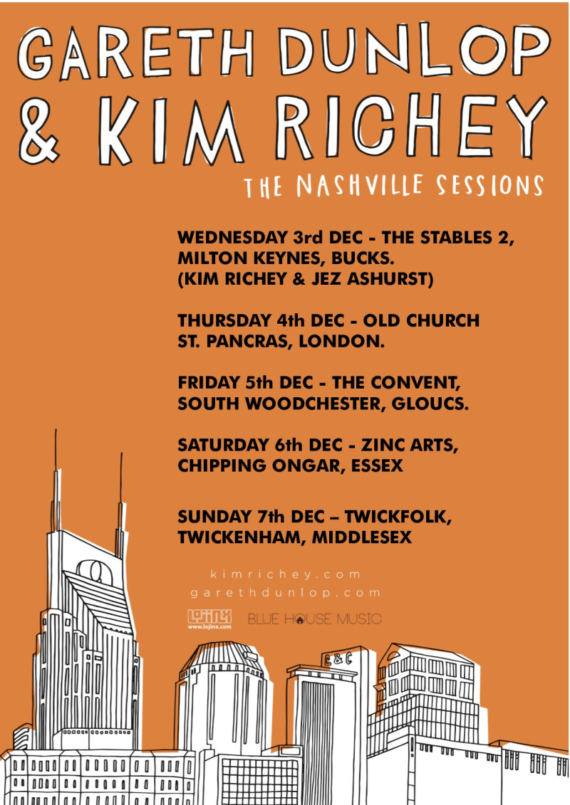 Gareth Dunlop & Kim Richey UK Tour Dates